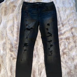 American Eagle black distressed jeans like new